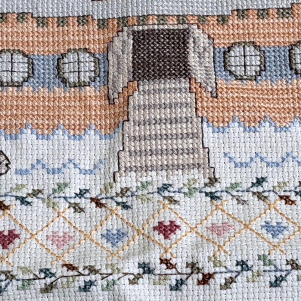 Elsa Williams Two By Two Noah's Ark Sampler Counted Cross Stitch-Started - Picture 10 of 14